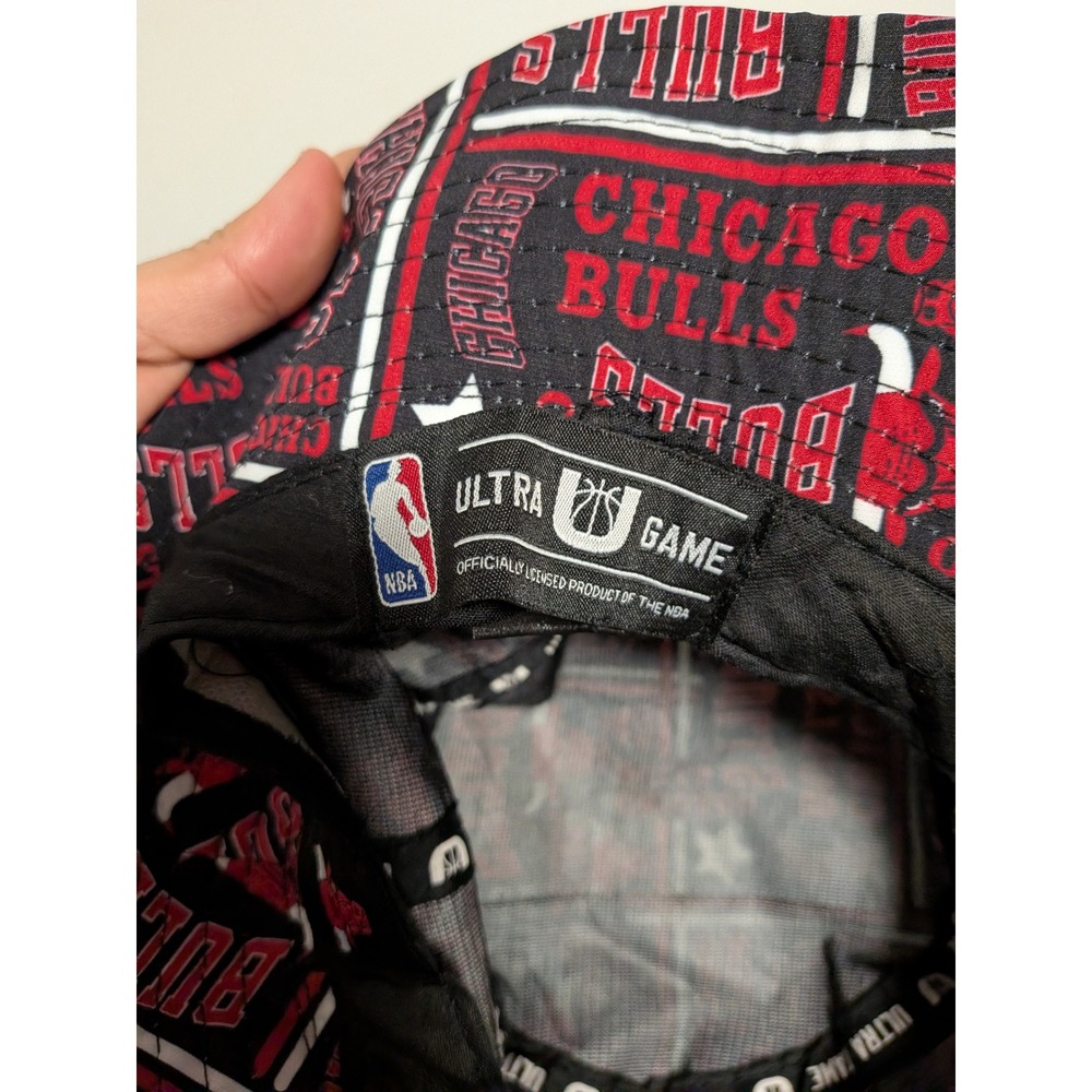 Ultra Game Chicago Bulls NBA Bucket Hat All Over Print Red Black One‎ Size - Picture 4 of 7